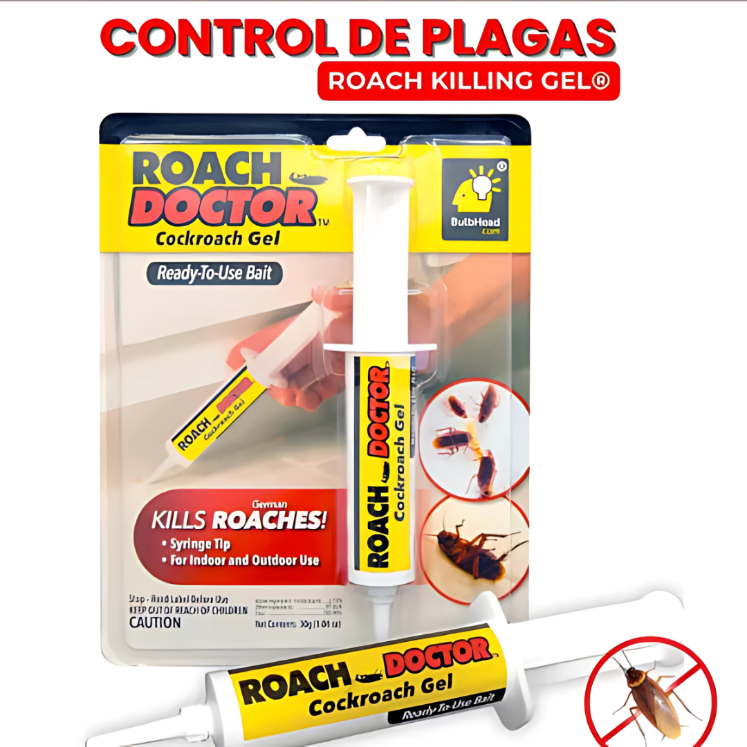 Gel Anticucarachas Roach Doctor - Elimina las cucarachas de tu hogar de forma rápida y efectiva.