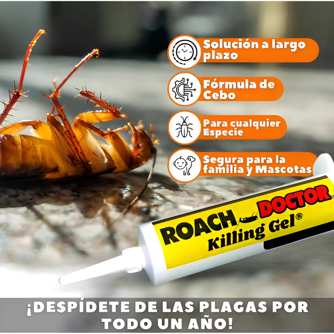 Gel Anticucarachas Roach Doctor - Elimina las cucarachas de tu hogar de forma rápida y efectiva.