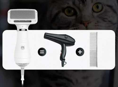 Cepillo Secador De Pelo Para Mascotas 2 En 1